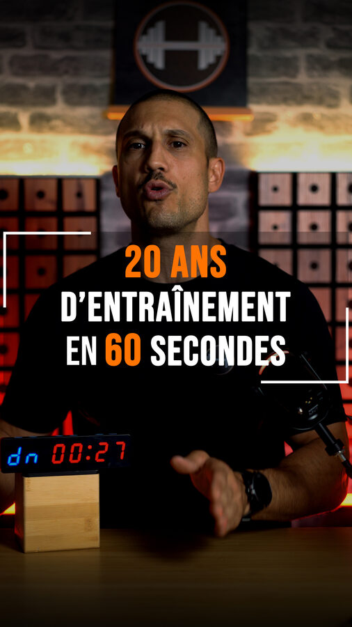 Publication Instagram — 20 ans d'entraînement en 60 secondes